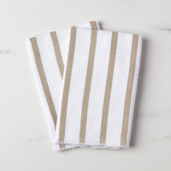 Now Designs Basketweave Dishcloths Sandstone Set Of 2