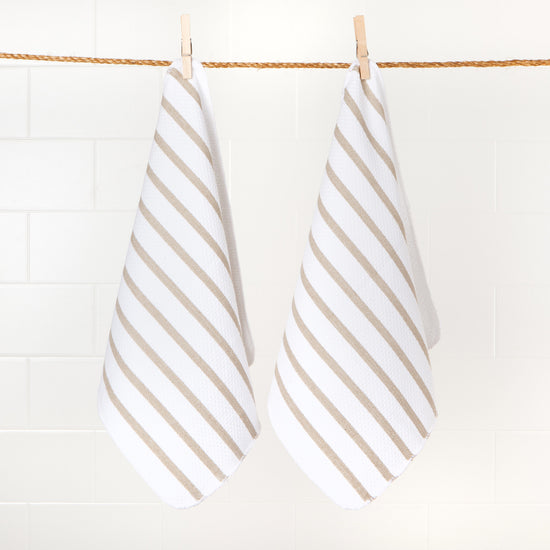 Now Designs Basketweave Dishcloths Sandstone Set Of 2