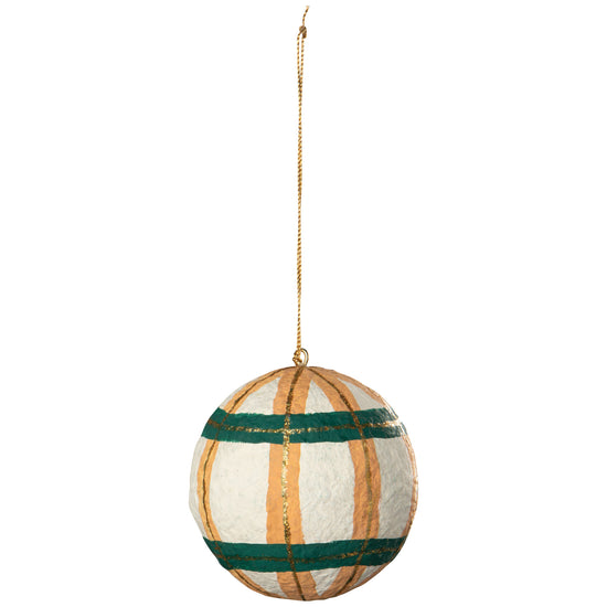 Now Designs Bauble Mache Christmas Tree Ornaments - 3 Assorted Styles