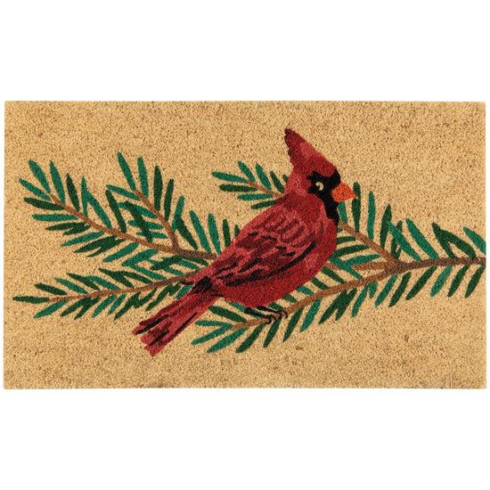 now designs Birds & Boughs Cardinal Christmas Doormat