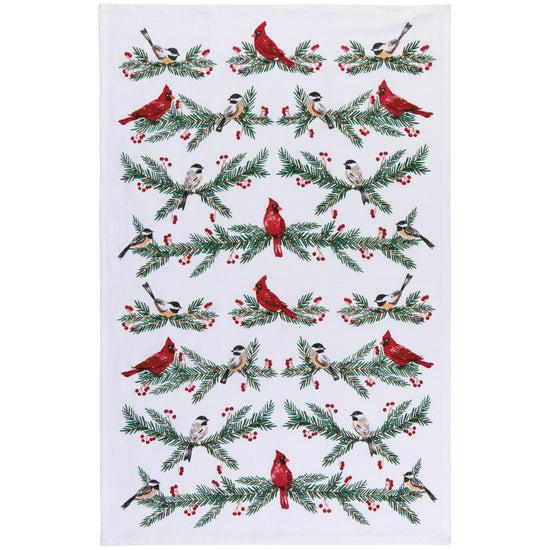 Now Designs Birds & Boughs Christmas Floursack Dishtowels Set Of 3