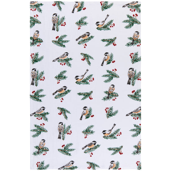 Now Designs Birds & Boughs Christmas Floursack Dishtowels Set Of 3
