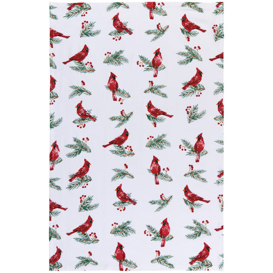 Now Designs Birds & Boughs Christmas Floursack Dishtowels Set Of 3