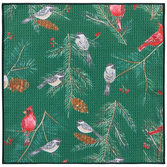 Now Designs Birds & Boughs Christmas Recycled Microfibre Dishcloth Set
