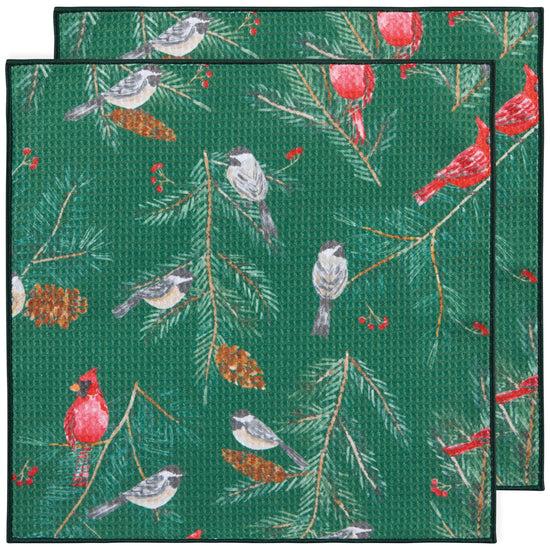 now designs Birds & Boughs Christmas Recycled Microfibre Dishcloth Set