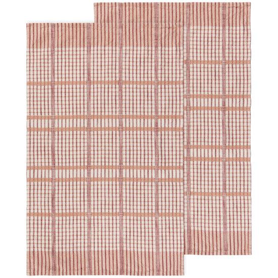 now designs Bisque Finley Check Dishtowels Set of 2