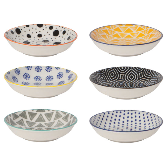 now designs Bits & Dots Stamped Pinch Bowl Multi Set of 6