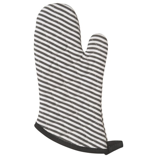 now designs Black Narrow Stripe Black Superior Oven Mitt