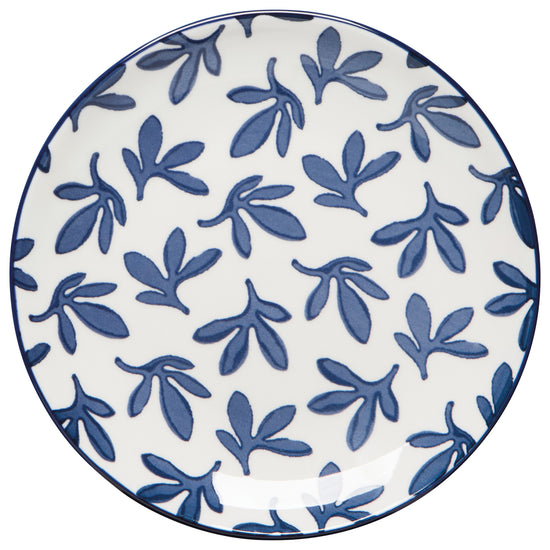 now designs Blue Floral Stamped Appetizer Plate 6 inch