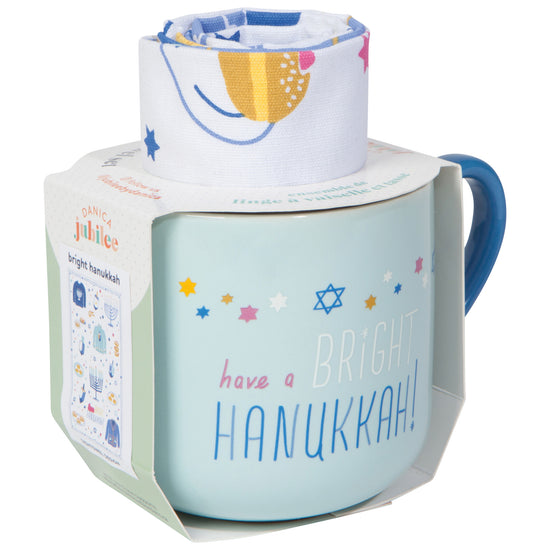 Now Designs Bright Hanukkah Mug And Dishtowel Set Of 2