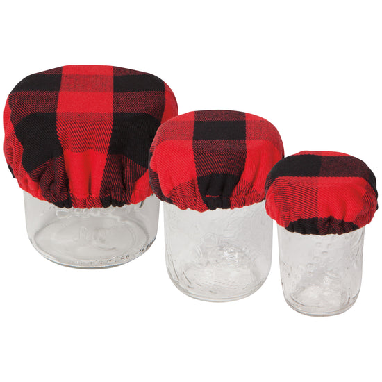 now designs Buffalo Plaid Red Mini Bowl Cover Set of 3