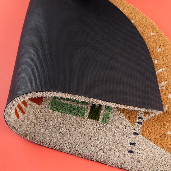 Now Designs Candy Cane Lane Shaped Coir Fibre Doormat