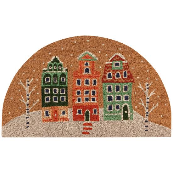now designs Candy Cane Lane Shaped Coir Fibre Doormat
