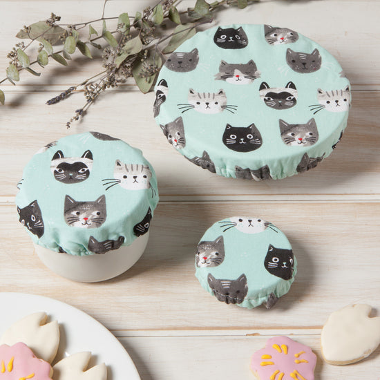 Now Designs Cats Meow Save It Mini Bowl Cover Set Of 3