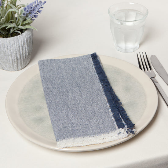Now Designs Chambray Napkins Midnight Blue Set Of 4