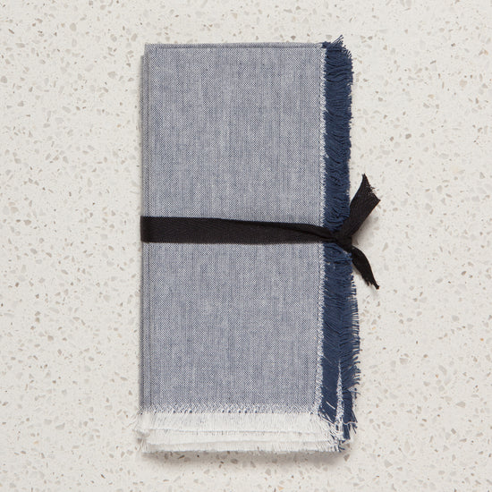 Now Designs Chambray Napkins Midnight Blue Set Of 4