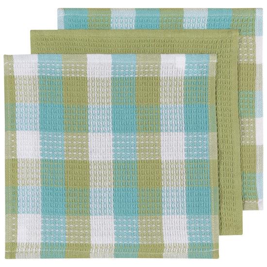 Now Designs Check-it Dishcloths Leaf Green Set Of 3