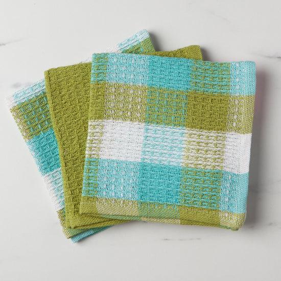 Now Designs Check-it Dishcloths Leaf Green Set Of 3