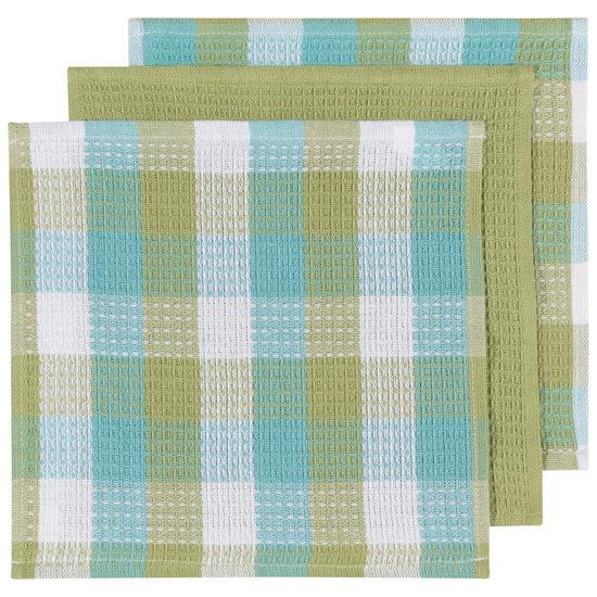 now designs Check-it Dishcloths Leaf Green Set of 3