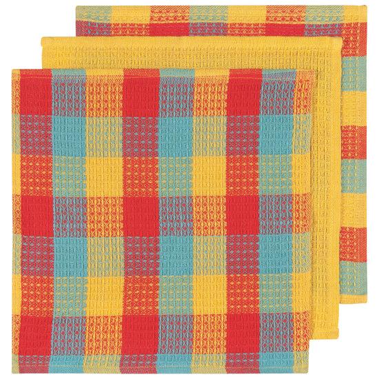 Now Designs Check-it Dishcloths Lemon Yellow Set Of 3