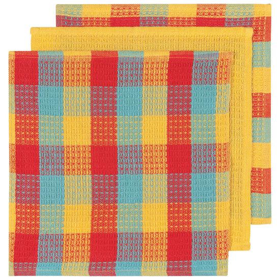 now designs Check-it Dishcloths Lemon Yellow Set of 3
