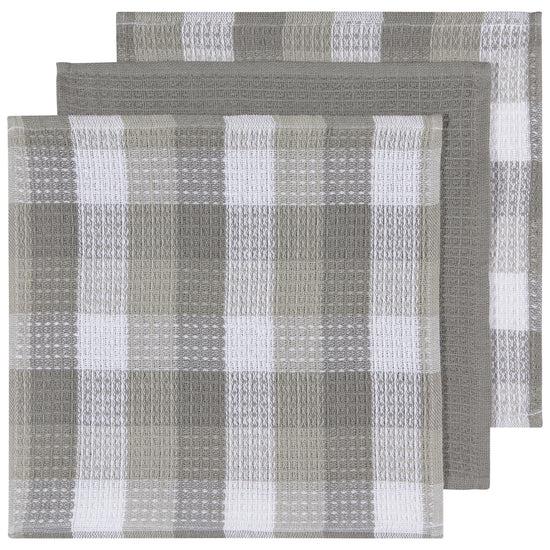 Now Designs Check-it Dishcloths London Gray Set Of 3