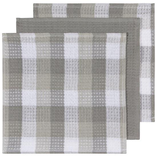 now designs Check-it Dishcloths London Gray Set of 3