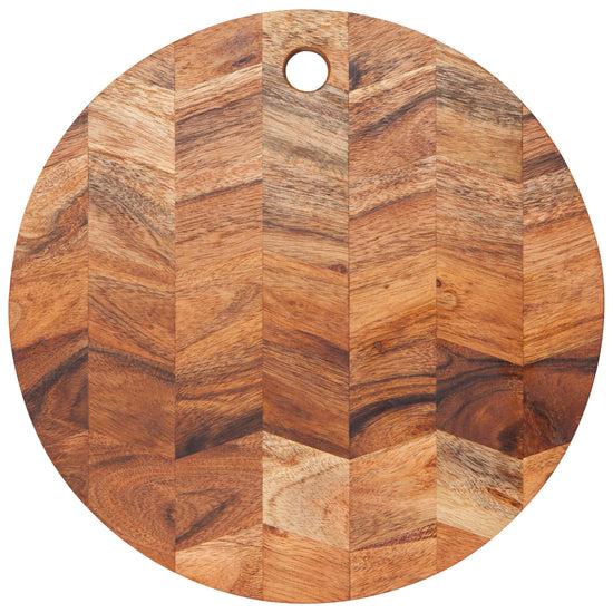 Now Designs Chevron Acacia Wood Serving Board 12 Inch