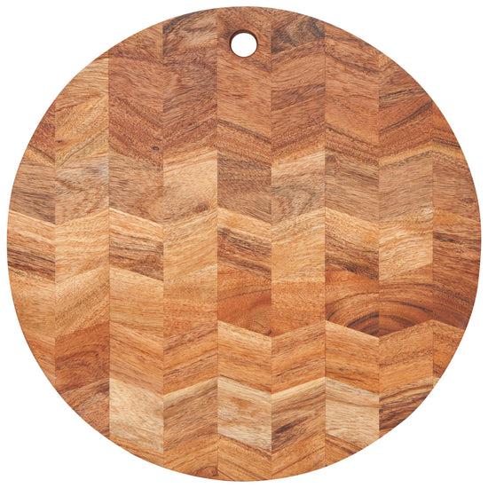 Now Designs Chevron Acacia Wood Serving Board 16 Inch