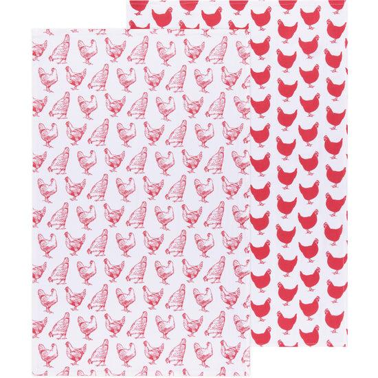 now designs Chickens Floursack Dish Towels Set of 2