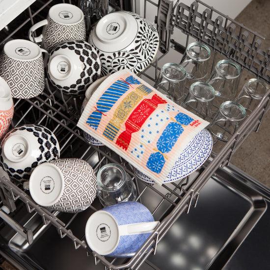 Now Designs Christmas Crackers Swedish Sponge Cloth