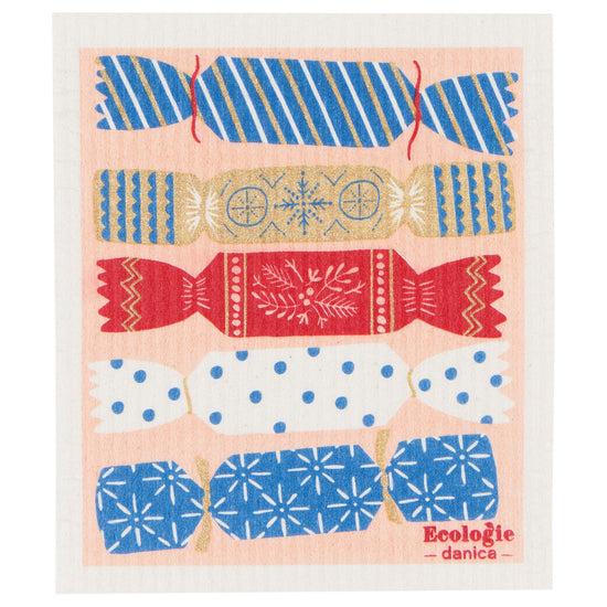 now designs Christmas Crackers Swedish Sponge Cloth