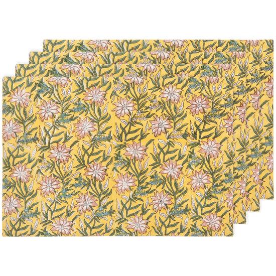 now designs Clematis Block Print Placemats Set of 4