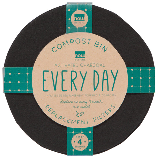 Now Designs Compost Bin Activated Charcol Filter Set Of 4