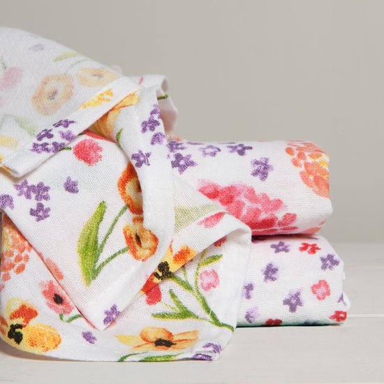 Now Designs Cottage Floral Floursack Dish Towels Set Of 3