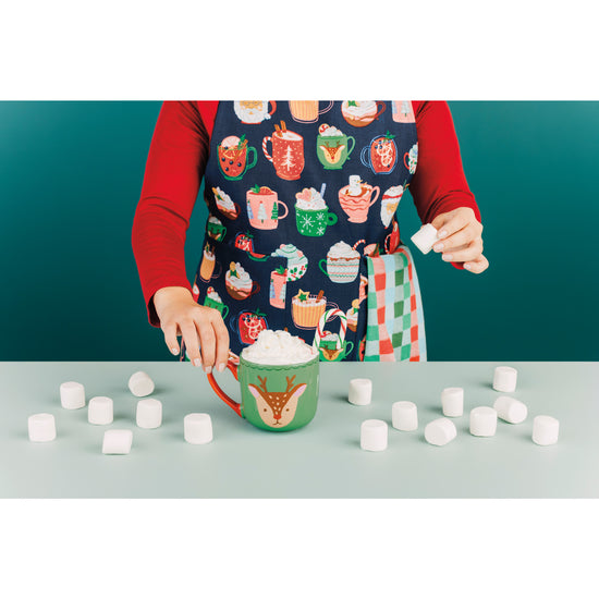 Now Designs Cozy Cups Christmas Apron & Dishtowel Set
