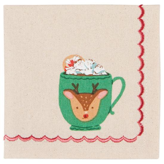 Now Designs Cozy Cups Christmas Cocktail Napkins Set Of 4