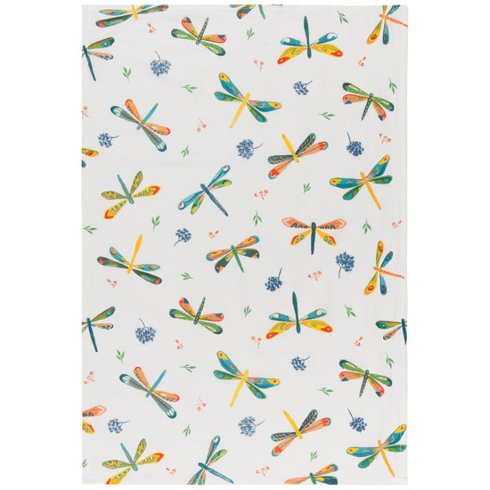 Now Designs Dragonfly Baker Floursack Dishtowels Set Of 3