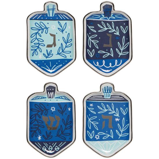 now designs Dreidels Hanukkah Shaped Dipping Dish Set