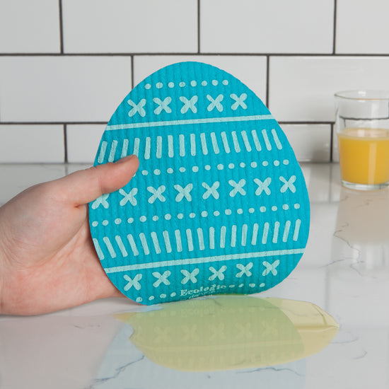 Now Designs Easter Eggs Shaped Swedish Sponge Cloth Set Of 3