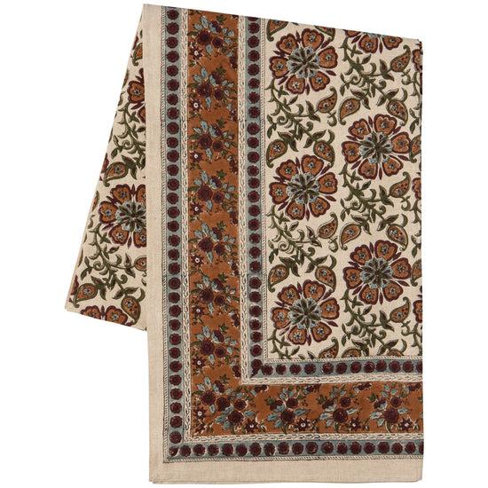 Now Designs Elysian Block Print Tablecloth 60 X 90 Inches