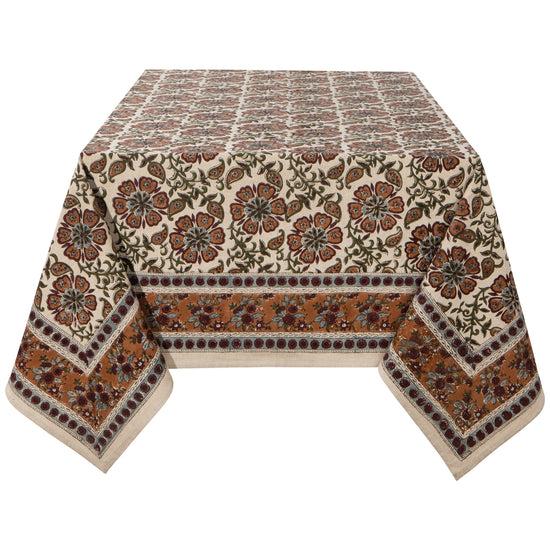 now designs Elysian Block Print Tablecloth 60 x 90 Inches