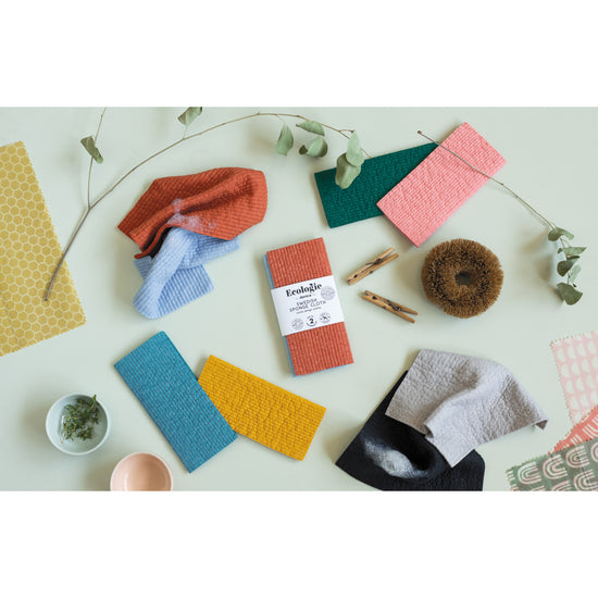 Now Designs Evergreen And Blossom Sponge Cloth Set Of 2