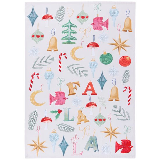 Now Designs Fa La La Christmas Mug And Dishtowel Set