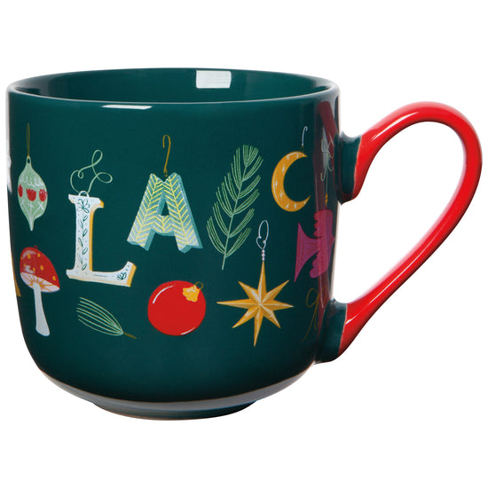Now Designs Fa La La Christmas Mug And Dishtowel Set