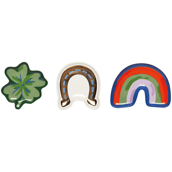 now designs Feeling Lucky Shaped Dish Set of 3 Assorted