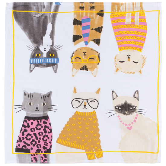 Now Designs Feline Fine Floursack Dishtowel Set Of 2