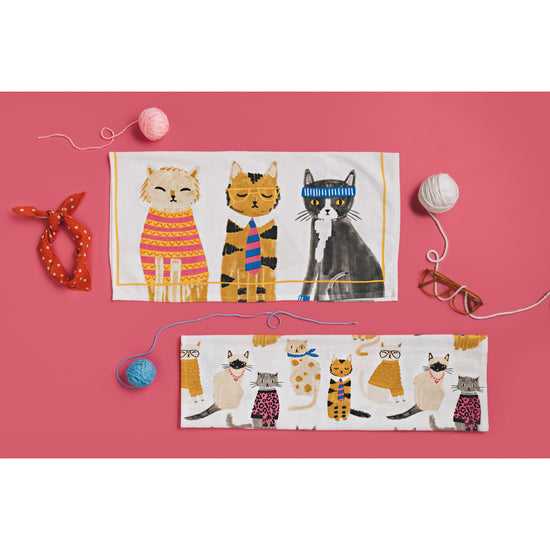 Now Designs Feline Fine Floursack Dishtowel Set Of 2