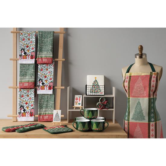 Now Designs Festive Fir Christmas Pop Up Sponges Set Of 4