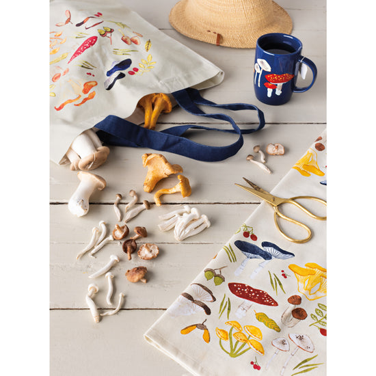 Now Designs Field Mushrooms Printed Cotton Dishtowel